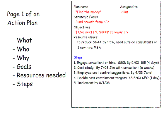 Overview of an Action Plan Page 1