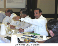 Picture of Jim Keyes, CEO 7-Eleven  at a session facilitated by Clint