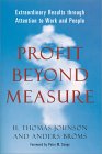 Graphic of Johnson's book 'Profit Beyond Measures'